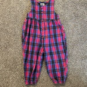 Vintage OshKosh B'gosh Colorful Plaid Jumpsuit